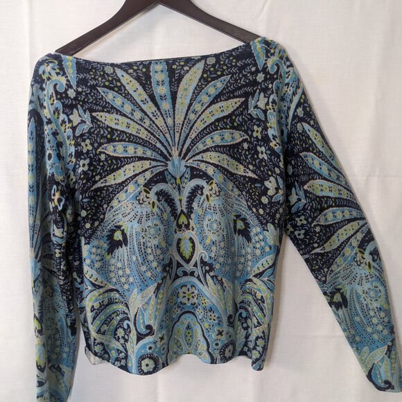 COPY - Talbots Women's Pure Cashmere Printed Sweater Extra Large - Picture 2 of 6
